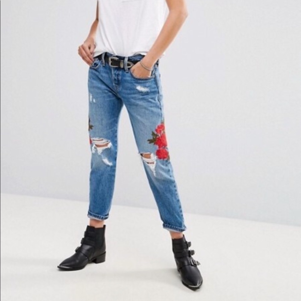 Floral Levi’s jeans
